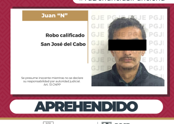 APREHENDE PGJE A IMPUTADO POR ROBO A COMERCIO ABIERTO AL PÚBLICO