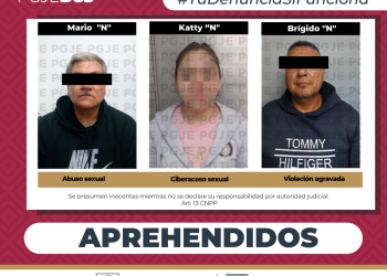 SON APREHENDIDAS TRES PERSONAS POR LA PGJE
