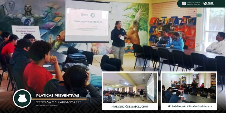 LLEVA PGJE PLÁTICAS PREVENTIVAS SOBRE LOS DAÑOS DEL CONSUMO DE DROGAS A JÓVENES DE SECUNDARIA