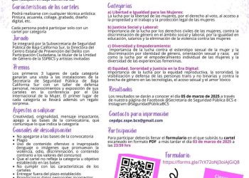 CONVOCA CENTRO PREVENTIVO A JÓVENES A PARTICIPAR EN CONCURSO DE CARTELES POR DERECHOS DE LAS MUJERES