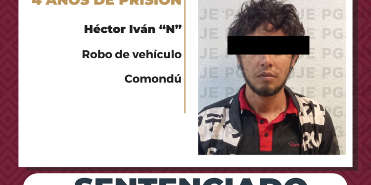 POR ROBO DE VEHÍCULO PASARÁ 4AÑOS; PGJE OBTIENE SENTENCIA