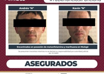 DETIENE PGJE A DOS HOMBRES EN POSESIÓN  DE DROGAS EN GUERRERO NEGRO