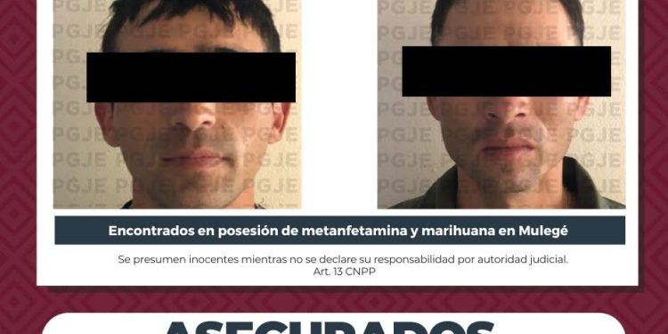 DETIENE PGJE A DOS HOMBRES EN POSESIÓN DE DROGAS EN GUERRERO NEGRO