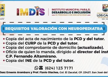 ANUNCIAN JORNADAS GRATUITAS DE VALORACIONES NEUROPEDIATRA EN LOS CABOS
