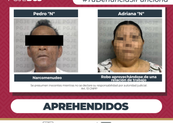 APREHENDE PGJE A DOS PERSONAS POR DIVERSOS DELITOS