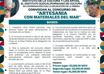 CONVOCA AYUNTAMIENTO DE LOS CABOS A PARTICIPAR EN EL CONCURSO “ ARTESANÍA CON MATERIALES DEL MAR”