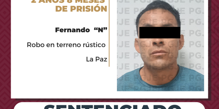 POR ROBO EN TERRENO RÚSTICOFERNANDO N ES SENTENCIADO A MÁS DE 2 AÑOS DE PRISIÓN EN COMONDÚ