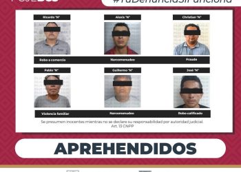 APREHENDE PGJE A 6 PERSONAS POR DIVERSOS DELITOS