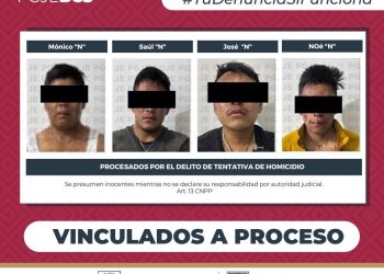 OBTIENE PGJE VINCULACIÓN A PROCESO DE  PROBABLES RESPONSABLES DE SEIS CARGOS DE  HOMICIDIO EN GRADO DE TENTATIVA ACABADA