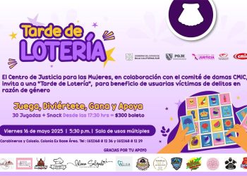 INVITA CJM A PARTICIPAR EN LA TARDE DE LOTERÍA EN BENEFICIO DE MUJERES VÍCTIMAS DE VIOLENCIA