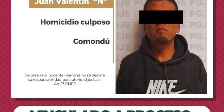 INICIA PGJE PROCESO PENAL CONTRA  HOMBRE POR HOMICIDIO CULPOSO