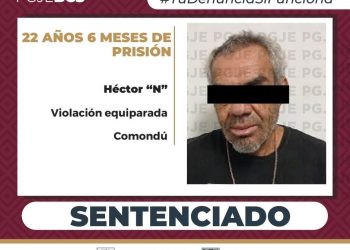 SENTENCIA DE MÁS DE 22 AÑOS DE PRISIÓN OBTIENE PGJE CONTRA CULPABLE DE VIOLACIÓN EQUIPARADA