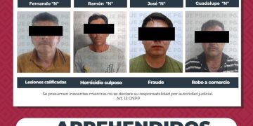 APREHENDE PGJE A 4 PERSONAS IMPUTADAS POR DIVERSOS DELITOS