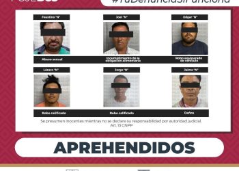 APREHENDE PGJE A 6 PERSONAS POR DIVERSOS DELITOS