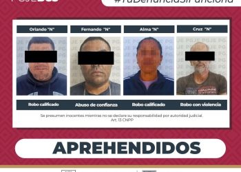 APREHENDE PGJE A 4 PERSONAS IMPUTADAS POR DIVERSOS DELITOS