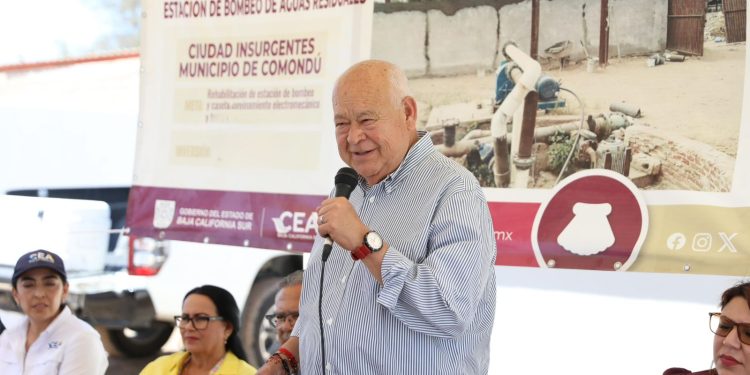 ENTREGA GOBERNADOR DE BCS LA REHABILITACIÓN DE LA ESTACIÓN DE BOMBEO DE AGUA RESIDUALES EN CIUDAD INSURGENTES