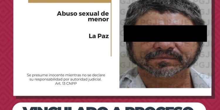OBTIENE PGJE VINCULACIÓN A PROCESO CONTRA UN HOMBRE POR ABUSO SEXUAL DE MENOR