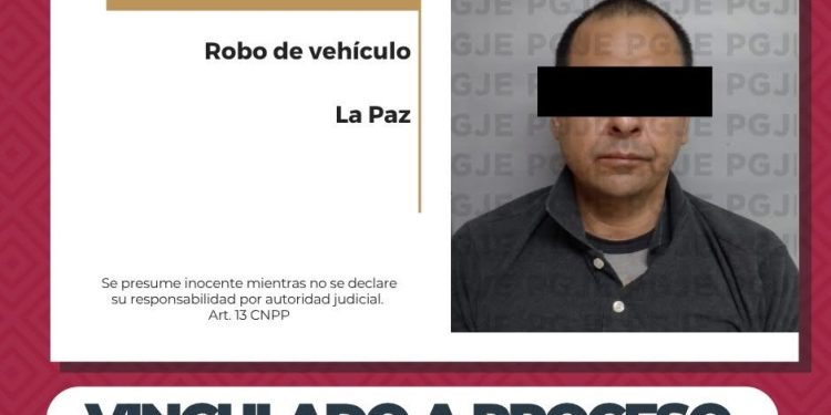 POR ROBO DE VEHÍCULO OBTIENE PGJE  VINCULACIÓN A PROCESO CONTRA IMPUTADO