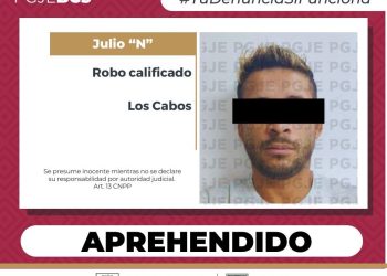 APREHENDE PGJE A IMPUTADO POR ROBO A ESTABLECIMIENTO COMERCIAL
