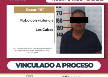 POR ROBO CON VIOLENCIA A COMERCIO ABIERTO AL  PÚBLICO QUEDA VINCULADO A PROCESO EN LOS CABOS
