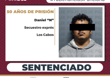 OBTIENE PGJE SENTENCIA DE 50 AÑOS DE PRISIÓN CONTRA “EL CHIQUILÍN” POR SECUESTRO EXPRÉS EN CABO SAN LUCAS