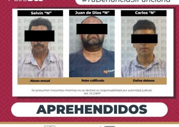 CUMPLIMENTA PGJE 3 ÓRDENES DE APREHENSIÓN POR DIVERSOS DELITOS
