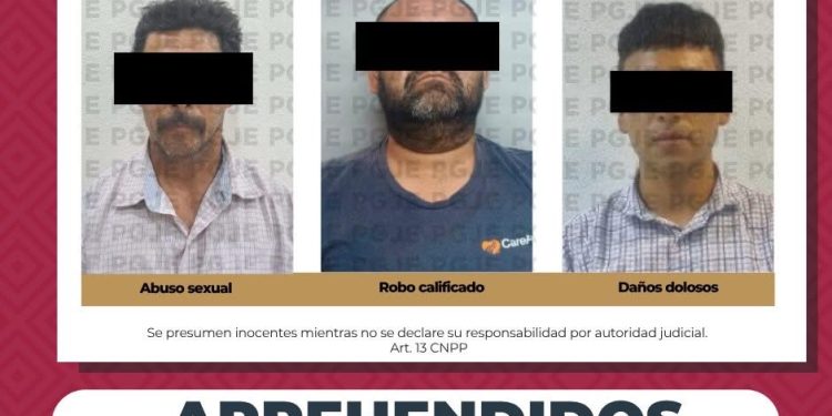 CUMPLIMENTA PGJE 3 ÓRDENES DE APREHENSIÓN POR DIVERSOS DELITOS
