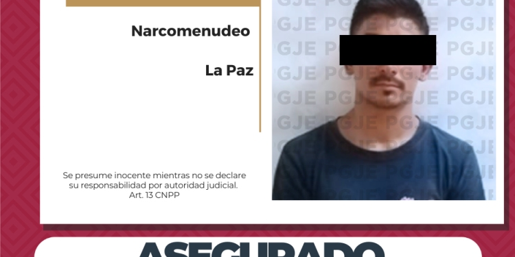 DETIENE PGJE A UN HOMBRE CON METANFETAMINA EN LA PAZ