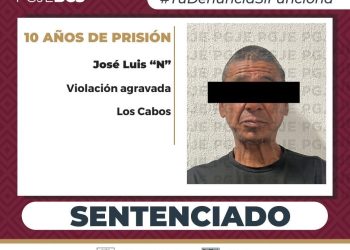 OBTIENE PGJE SENTENCIA DE 10 AÑOS DE PRISIÓN CONTRA RESPONSABLE DE VIOLACIÓN AGRAVADA EN SAN JOSÉ DEL CABO