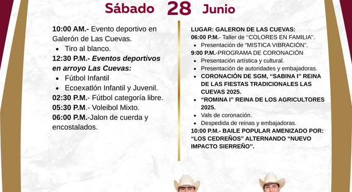 TODO LISTO PARA LAS FIESTAS TRADICIONALES DE LAS CUEVAS 2025