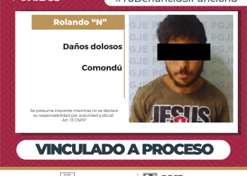 OBTIENE PGJE VINCULACIÓN A PROCESO Y PRISIÓN PREVENTIVA CONTRA 4º IMPUTADO POR DAÑOS POR INCENDIO EN CIUDAD CONSTITUCIÓN