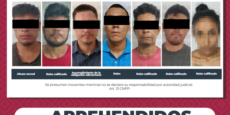 APREHENDE PGJE A 7 PERSONAS EN LOS CABOS, LA PAZ Y MULEGÉ