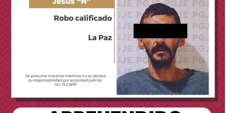 APREHENDE PGJE A IMPUTADO POR ROBO A VIVIENDA