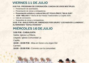 TODO LISTO PARA LAS FIESTAS TRADICIONALES LA CAPILLA 2025