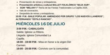 TODO LISTO PARA LAS FIESTAS TRADICIONALES LA CAPILLA 2025