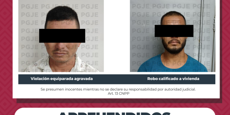 CUMPLIMENTA PGJE ÓRDENES DE APREHENSIÓN POR DELITOS DE VIOLACIÓN Y ROBO CALIFICADO