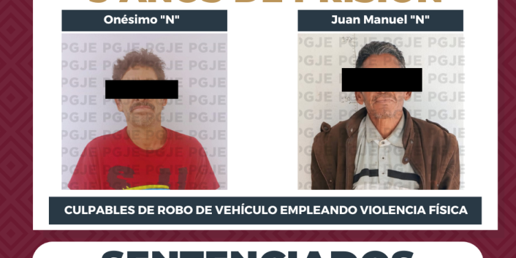 OBTIENE SENTENCIA DE 5 AÑOS 4 MESES DE PRISIÓN PARA 2 CULPABLES DE ROBO DE VEHÍCULO CON VIOLENCIA EN CIUDAD CONSTITUCIÓN