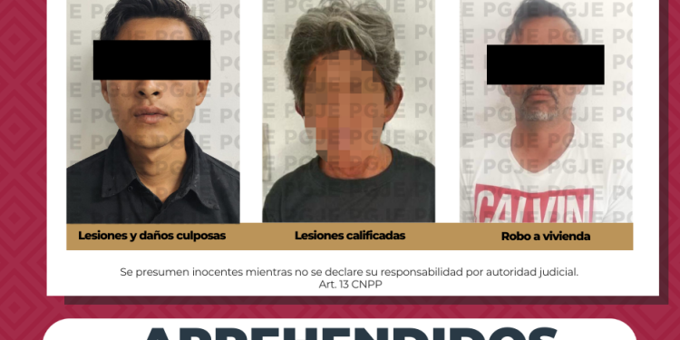 PGJE CUMPLIMENTÓ TRES ÓRDENES DE APRHENSIÓN