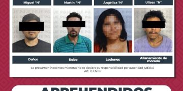 APREHENDE PGJE A 4 PERSONAS IMPUTADAS POR DIVERSOS DELITOS