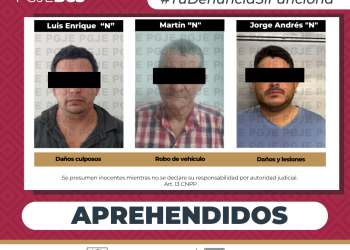 APREHENDE PGJE A 3 PERSONAS IMPUTADAS POR DIVERSOS DELITOS