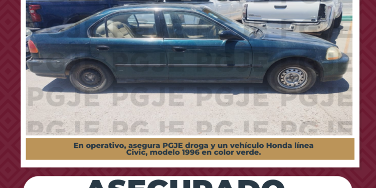 ASEGURA PGJE VEHÍCULO Y NARCÓTICOS DURANTE OPERATIVO EN LA COLONIA LA FUENTE EN LA PAZ