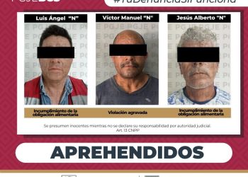 CUMPLIMENTA PGJE TRES ÓRDENES DE APREHENSIÓN  POR DELITOS CONTRA LA LIBERTAD SEXUAL Y LA FAMILIA