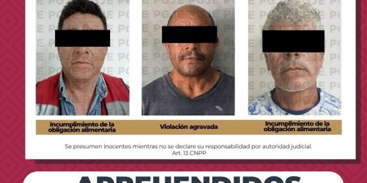CUMPLIMENTA PGJE TRES ÓRDENES DE APREHENSIÓN  POR DELITOS CONTRA LA LIBERTAD SEXUAL Y LA FAMILIA
