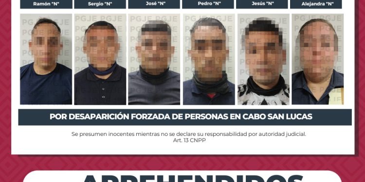 APREHENDE PGJE A 6 IMPUTADOS POR DESAPARICIÓN FORZADA DE PERSONAS EN CABO SAN LUCAS