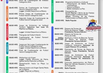 PRESENTAN CARTELERA OFICIAL DE LAS FIESTAS TRADICIONALES DE LA RIBERA 2025