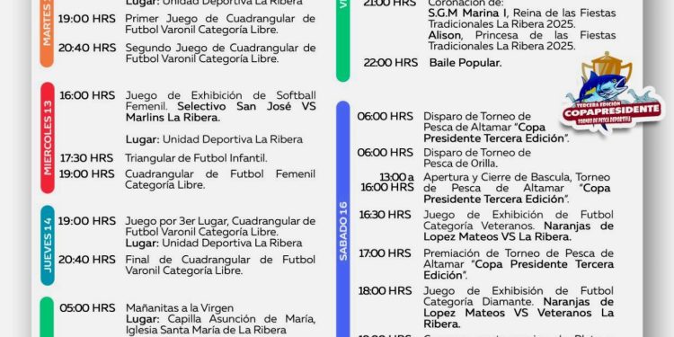 PRESENTAN CARTELERA OFICIAL DE LAS FIESTAS TRADICIONALES DE LA RIBERA 2025