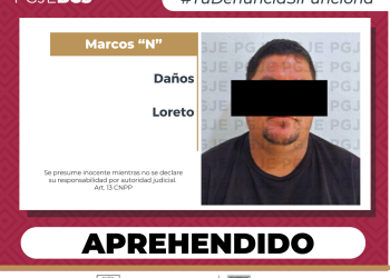 CUMPLIMENTA PGJE ORDEN DE APREHENSIÓN POR DELITO DE DAÑOS EN LORETO