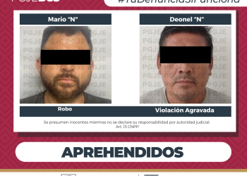 APREHENDE PGJE A 2 IMPUTADOS POR VIOLACIÓN AGRAVADA Y ROBO