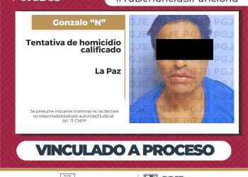 OBTIENE PGJE VINCULACIÓN A PROCESO Y PRISIÓN PREVENTIVA CONTRA IMPUTADO POR TENTATIVA DE HOMICIDIO EN LA PAZ