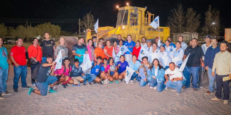 EDITH AGUILAR ENCABEZA AUDIENCIAS PÚBLICAS E INICIA CONSTRUCCIÓN DE CAMPO DE FÚTBOL 7 EMPASTADO EN VIZCAÍNO